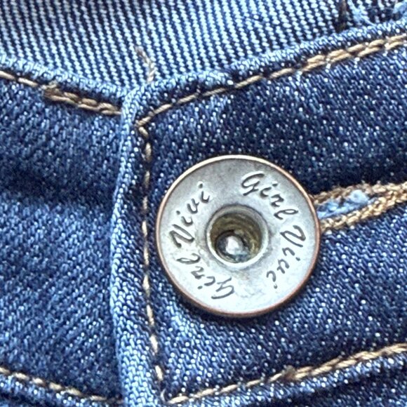 Girl Vivi Womens Medium Distressed Skinny Jeans Back Pockets Embroidered - Picture 6 of 6